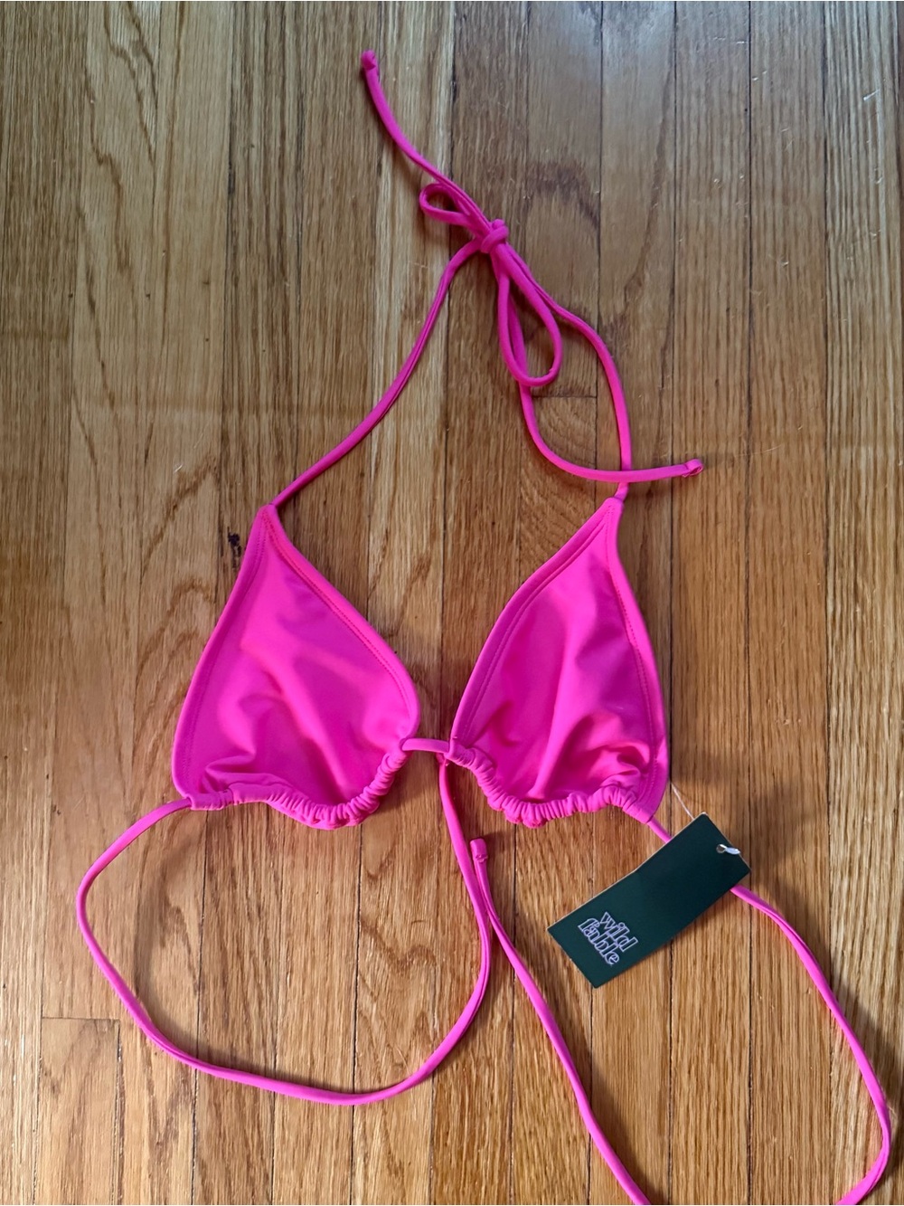 NWT Wild Fable Hot Pink Triangle Bikini Top